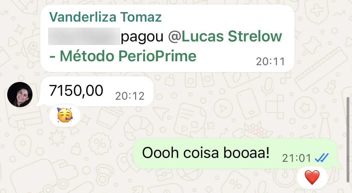 Pagamento de tratamento periodontal confirmado